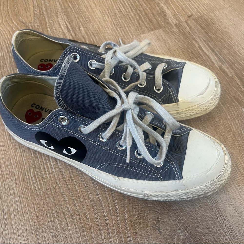 Converse Play Comme des Garcons Charcoal and White Sneakers